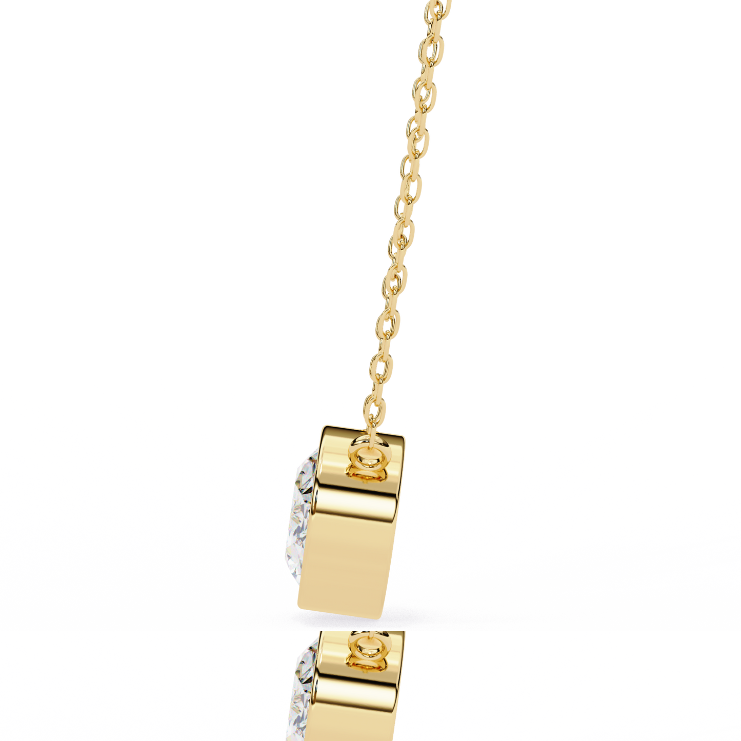 noble oval diamond pendant