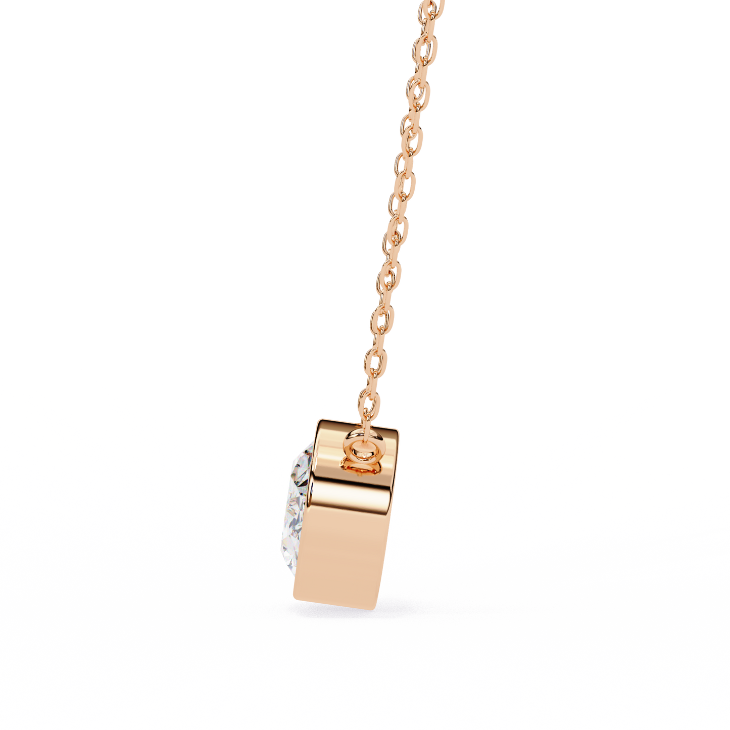 lgd solitaire pendant oval stone (1.55ct) in 14k gold without chain