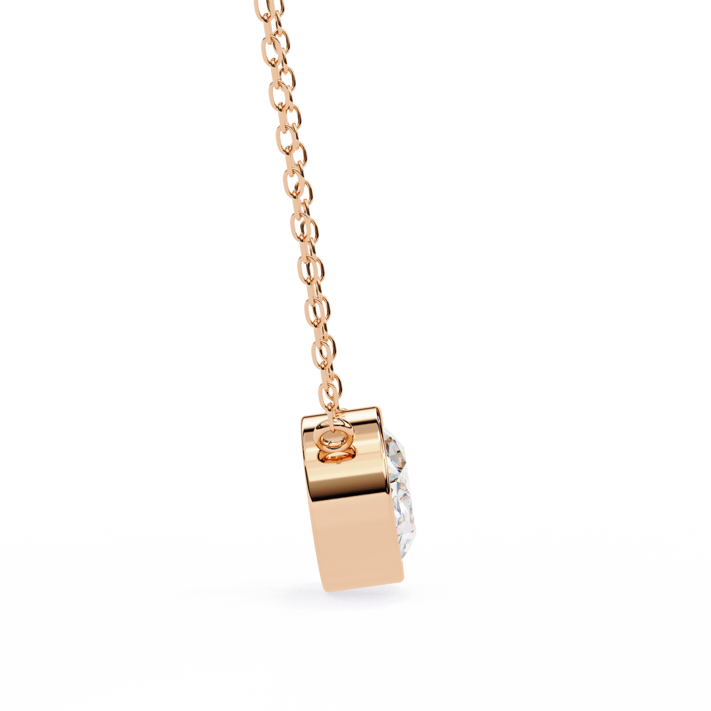 lgd solitaire pendant oval stone (1.55ct) in 14k gold without chain