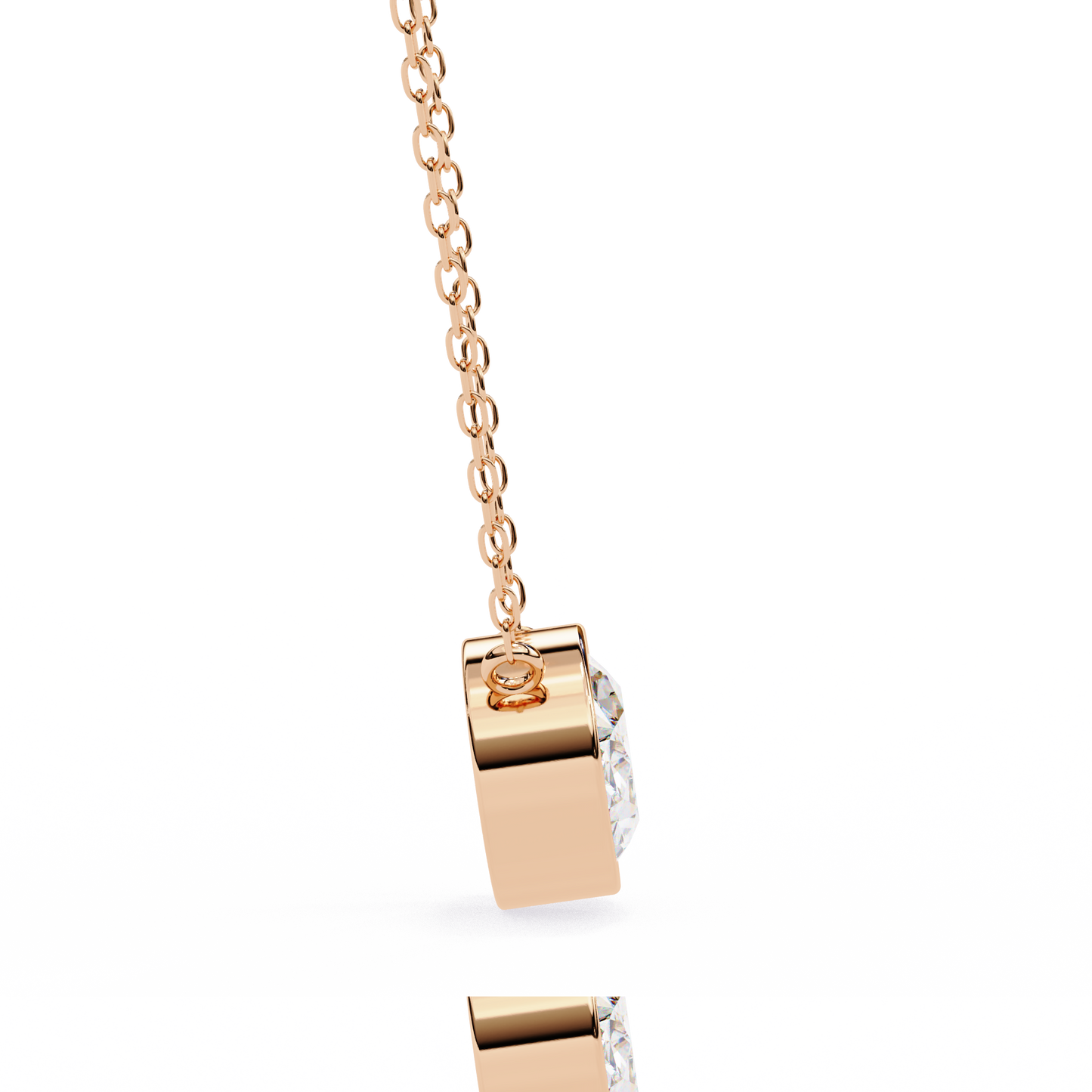 noble oval diamond pendant