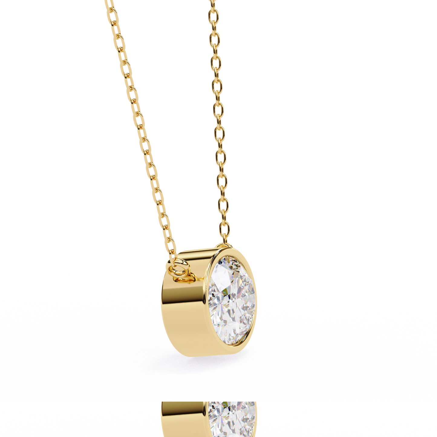 noble oval diamond pendant