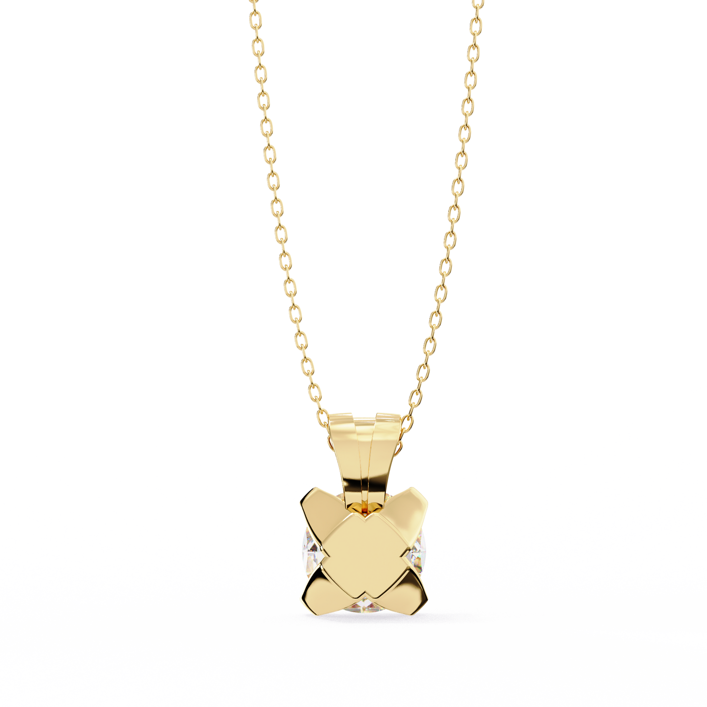 2.00 carat round brilliant cut diamond solitaire pendant necklace - elegant luxury jewelry