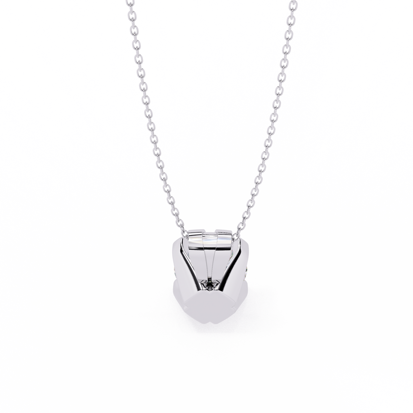 lgd solitaire pendant round stone (2.18ct) in 14k gold without chain