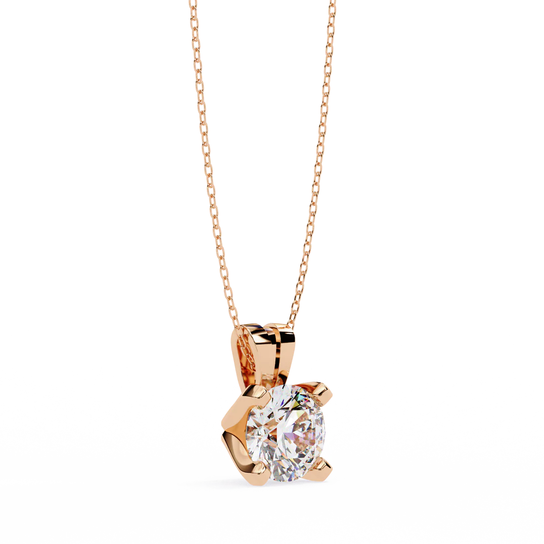 2.00 carat round brilliant cut diamond solitaire pendant necklace - elegant luxury jewelry