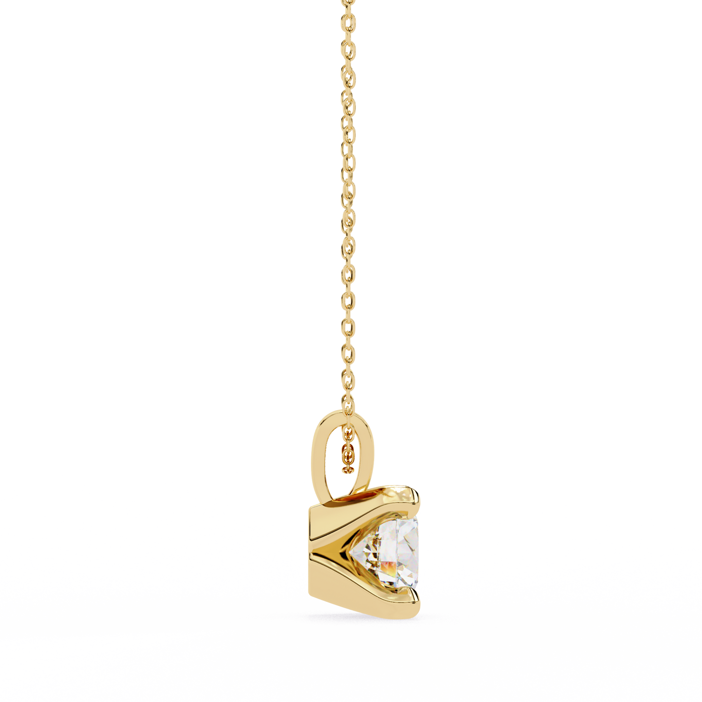 2.00 carat round brilliant cut diamond solitaire pendant necklace - elegant luxury jewelry