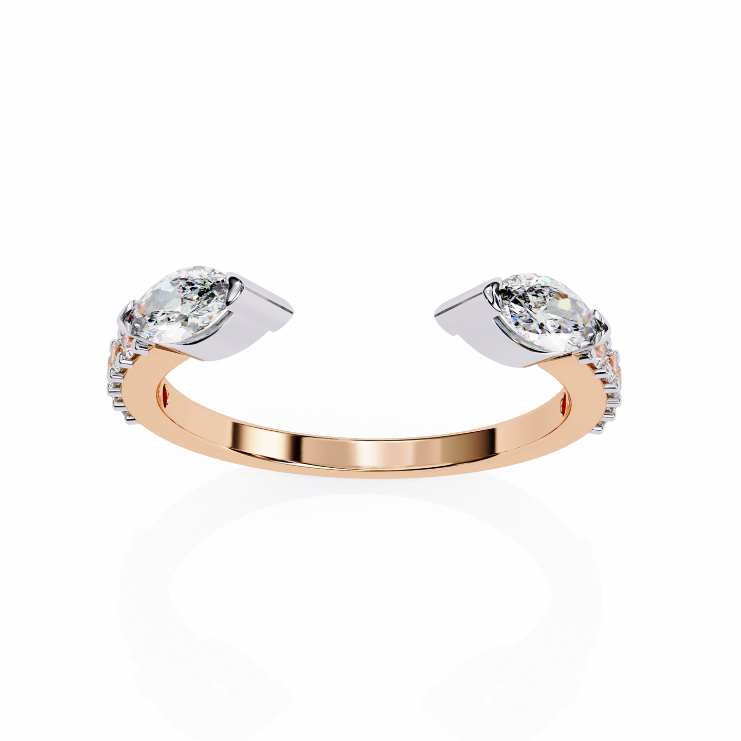 2.10 carat marquise & round diamond engagement ring for women โ luxury bridal jewelry