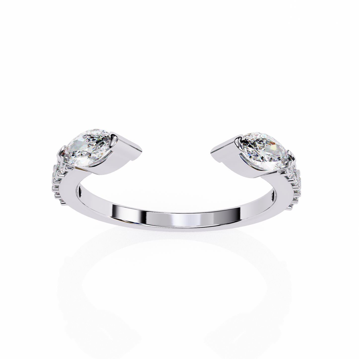 2.10 carat marquise & round diamond engagement ring for women โ luxury bridal jewelry