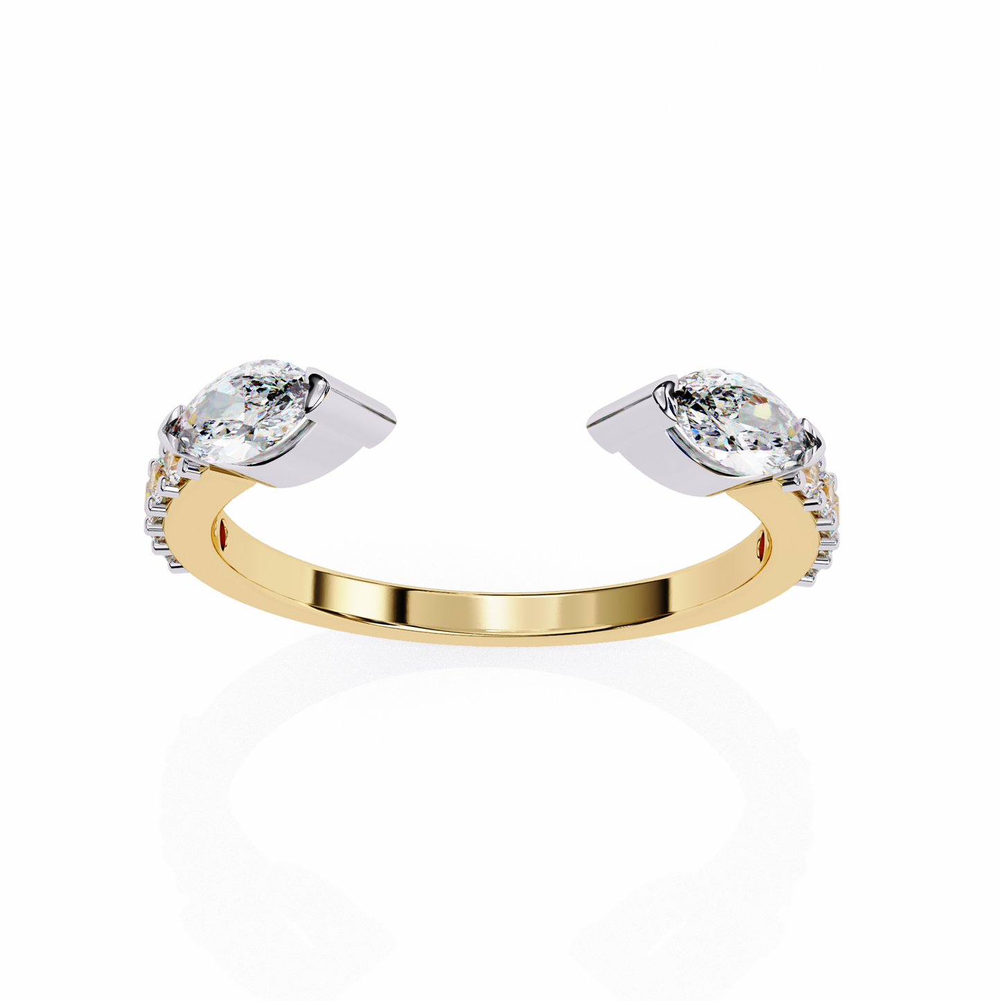 2.10 carat marquise & round diamond engagement ring for women โ luxury bridal jewelry