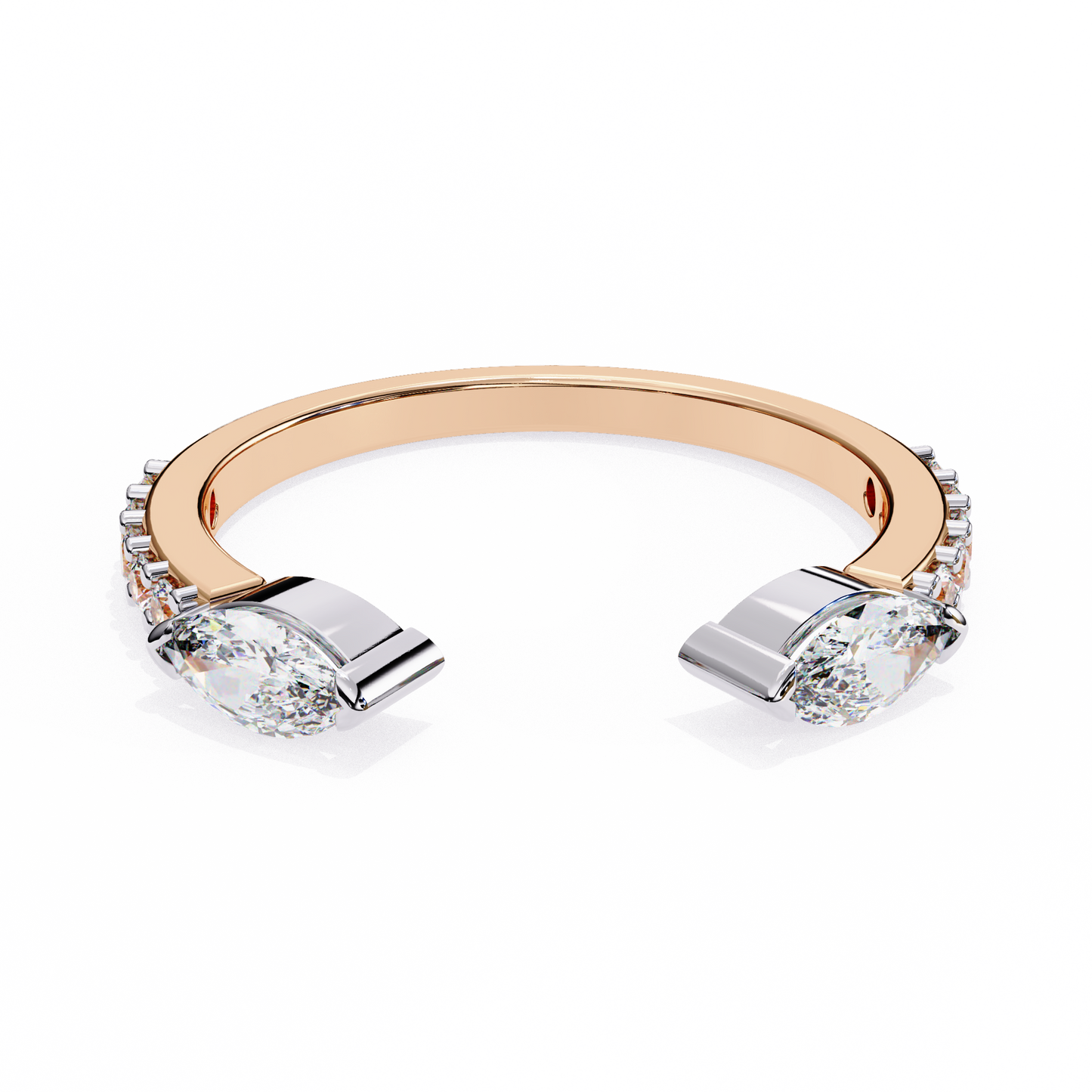 2.10 carat marquise & round diamond engagement ring for women โ luxury bridal jewelry
