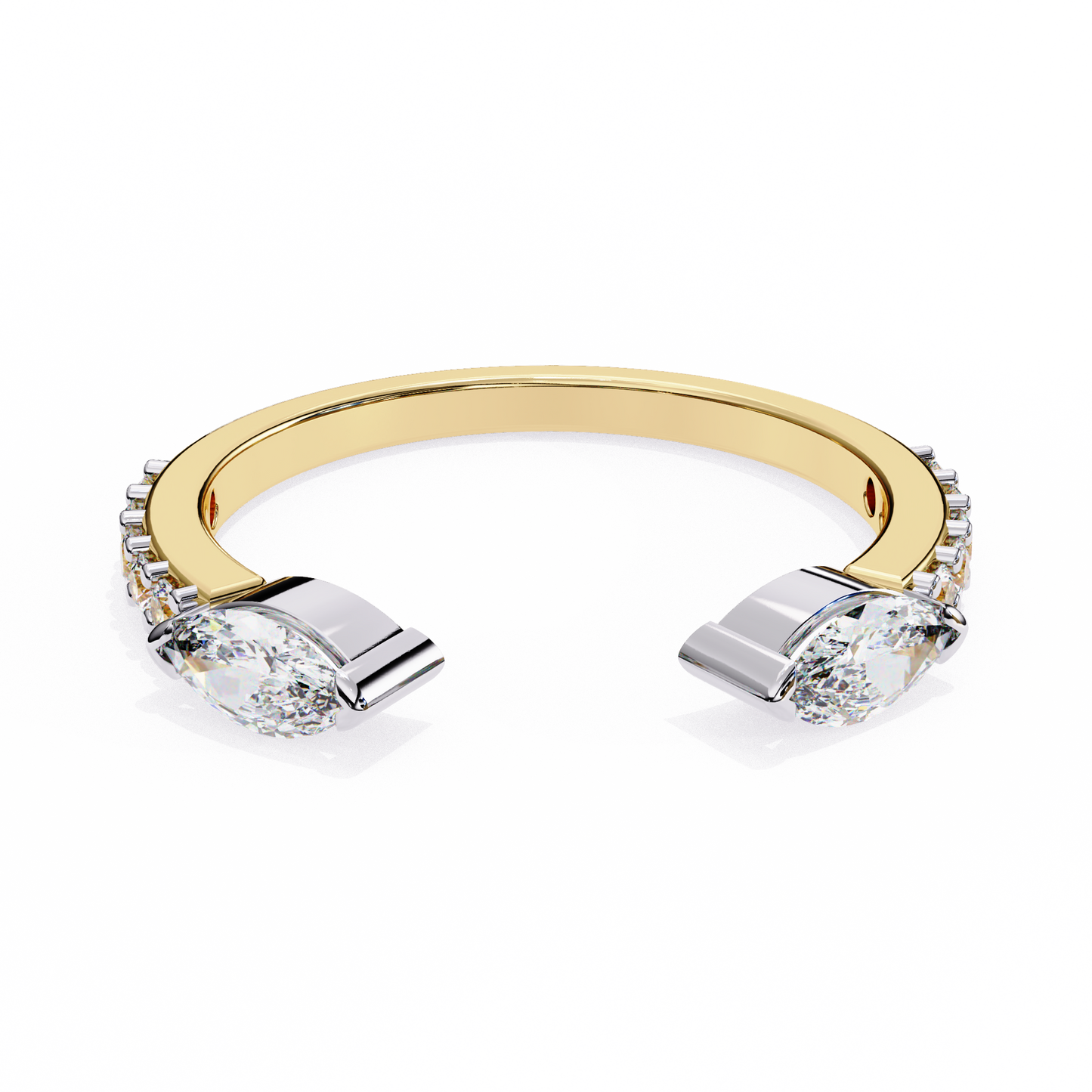 2.10 carat marquise & round diamond engagement ring for women โ luxury bridal jewelry