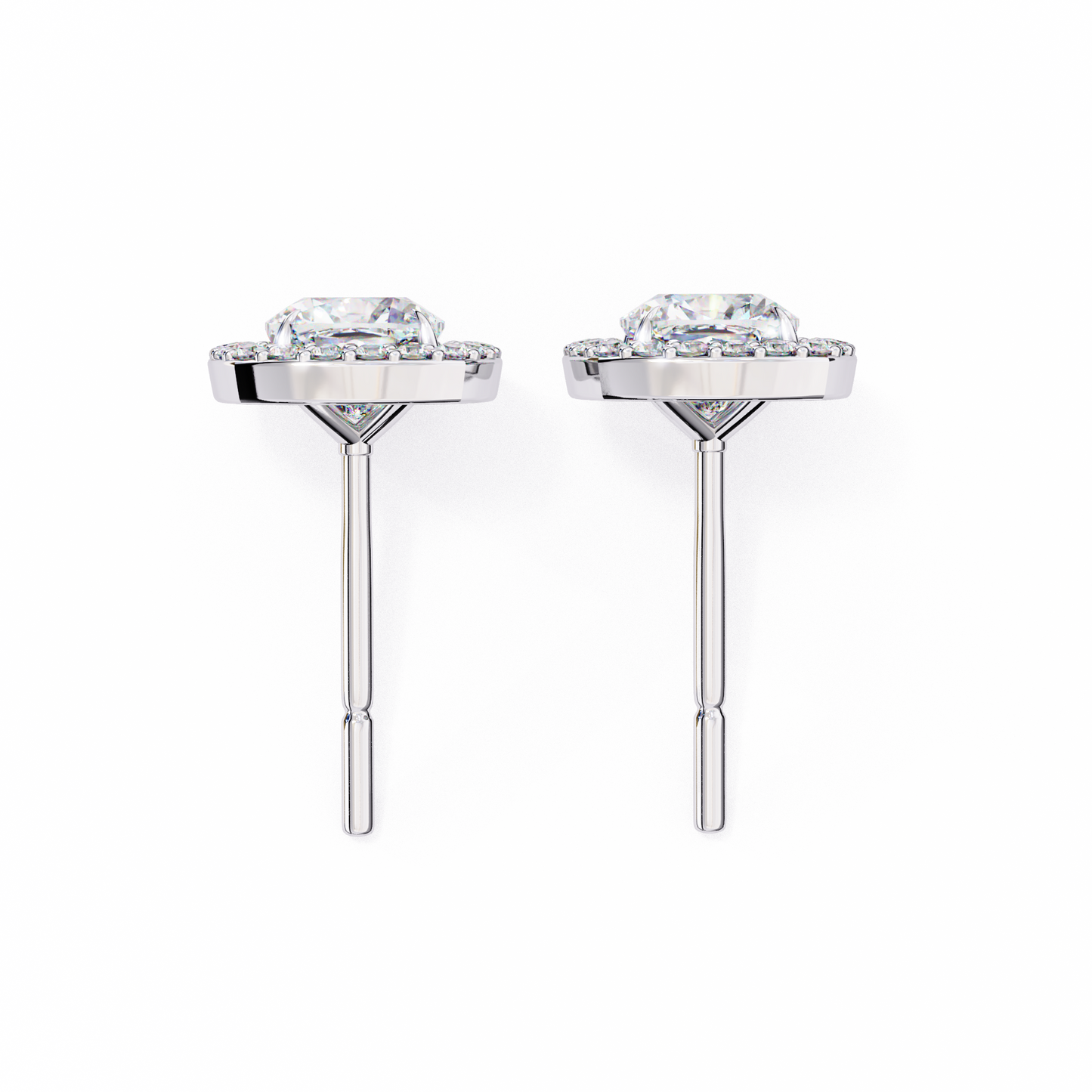 2.40 carat cushion cut studs diamond earrings – elegant fine jewelry