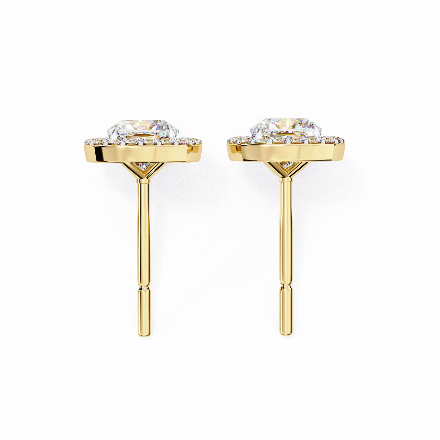 2.40 carat cushion cut studs diamond earrings – elegant fine jewelry
