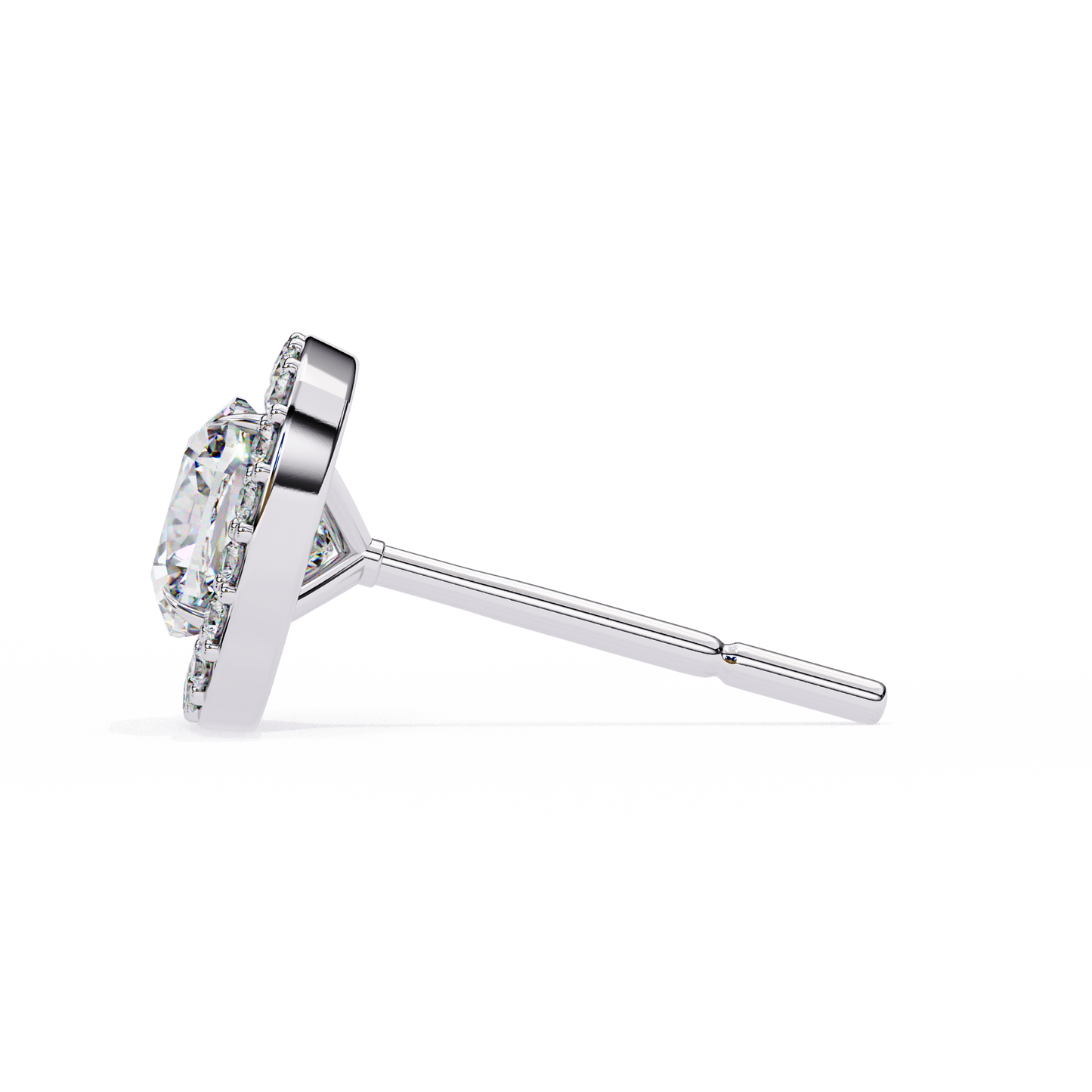 2.40 carat cushion cut studs diamond earrings – elegant fine jewelry