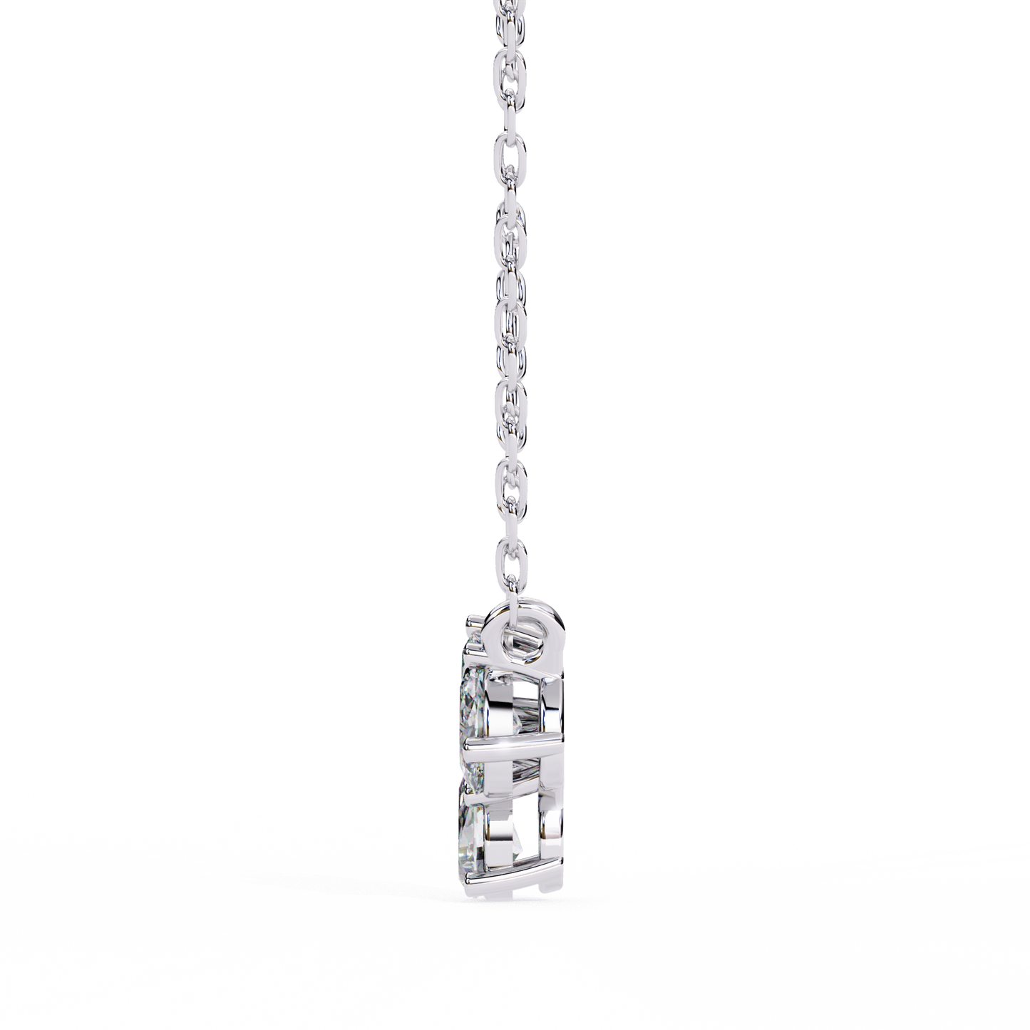 lgd pendant 3 stone (0.92ct ) in 14k gold without chain