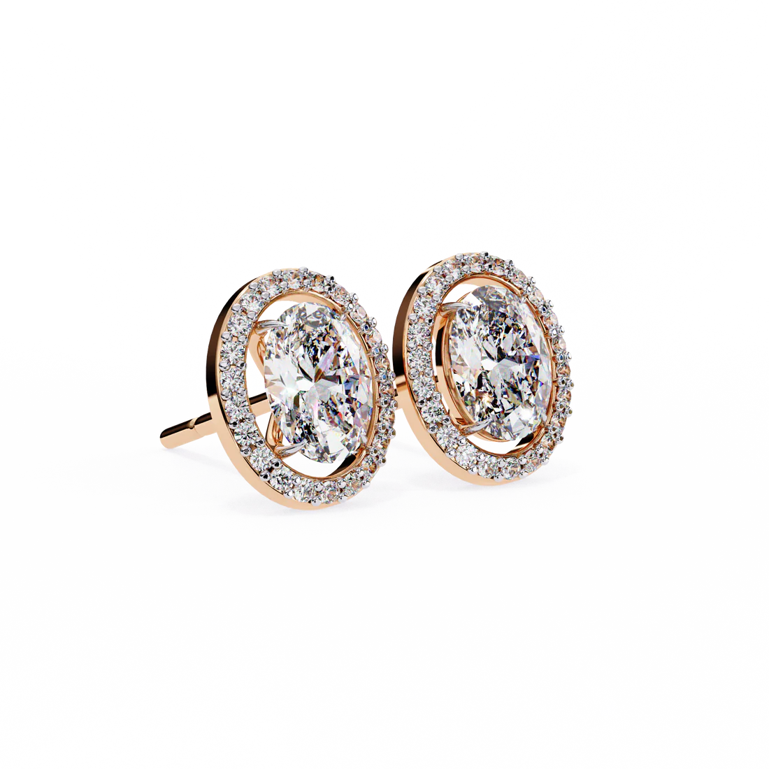 1.88 carat oval cut diamond stud earrings – classic diamond jewelry