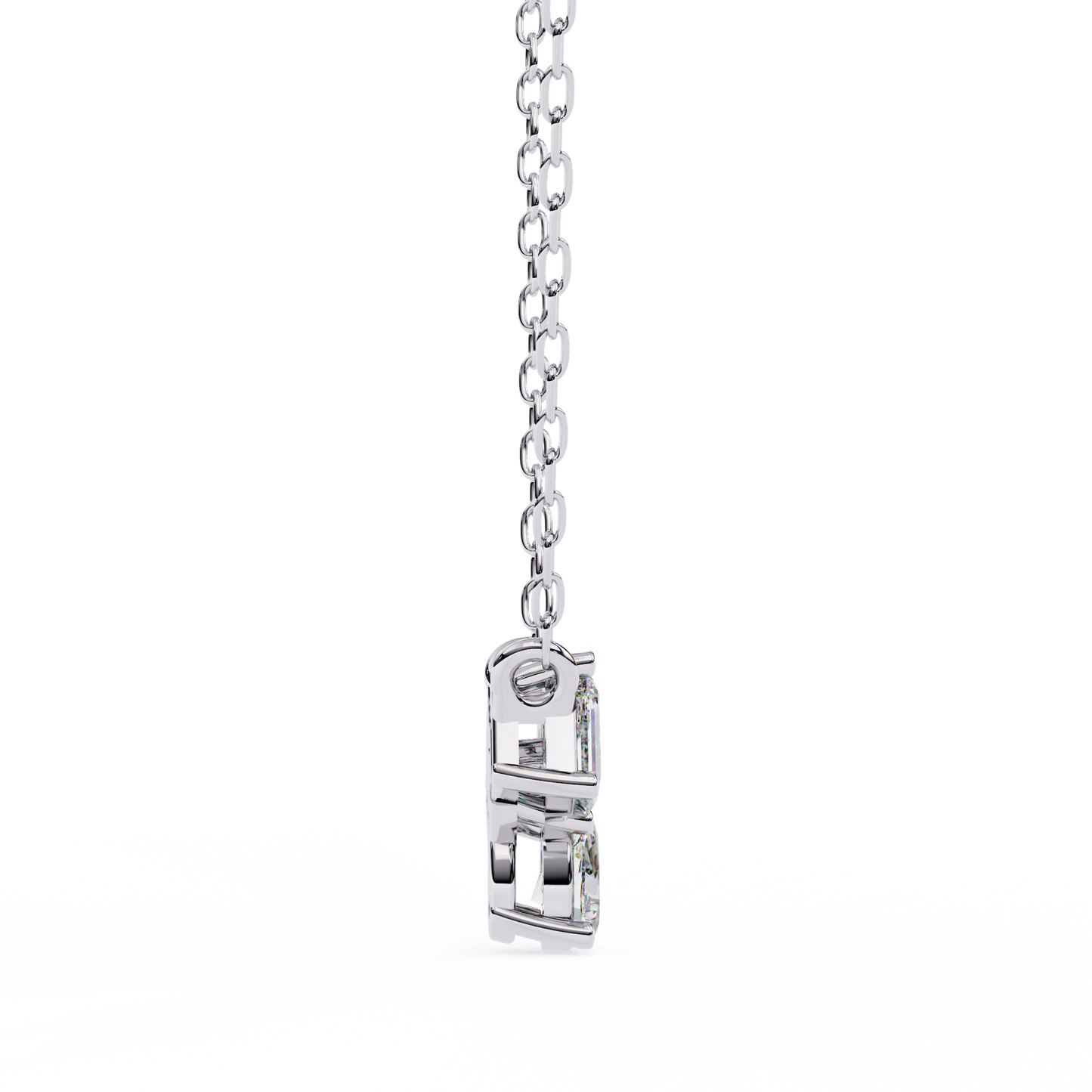 lgd pendant 3 stone (0.92ct ) in 14k gold without chain