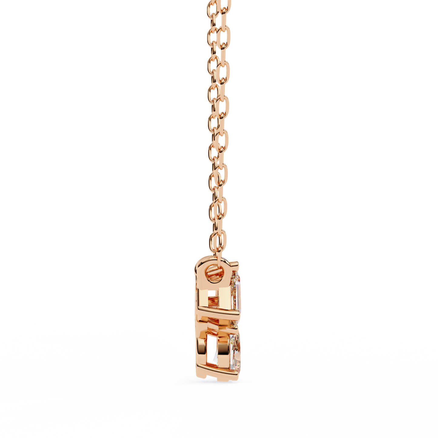 lgd pendant 3 stone (0.92ct ) in 14k gold without chain