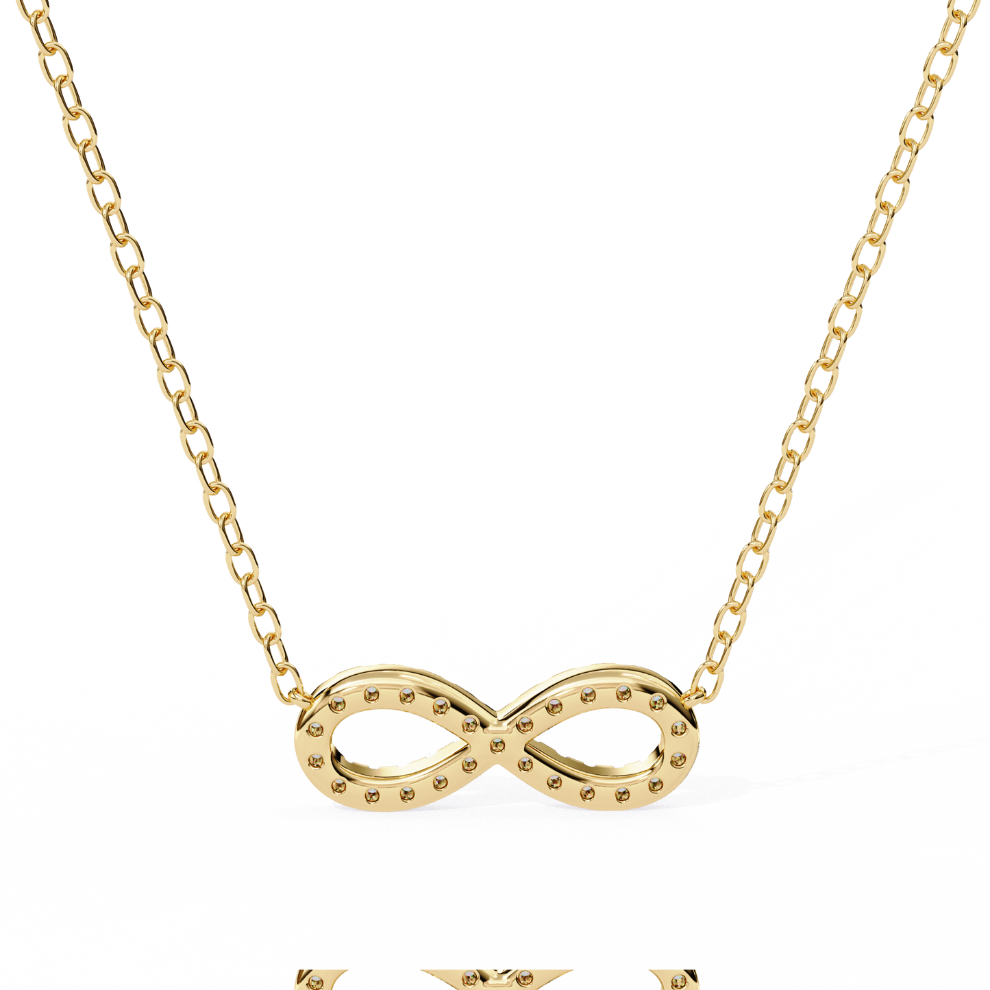 luxe infinity diamond pendant