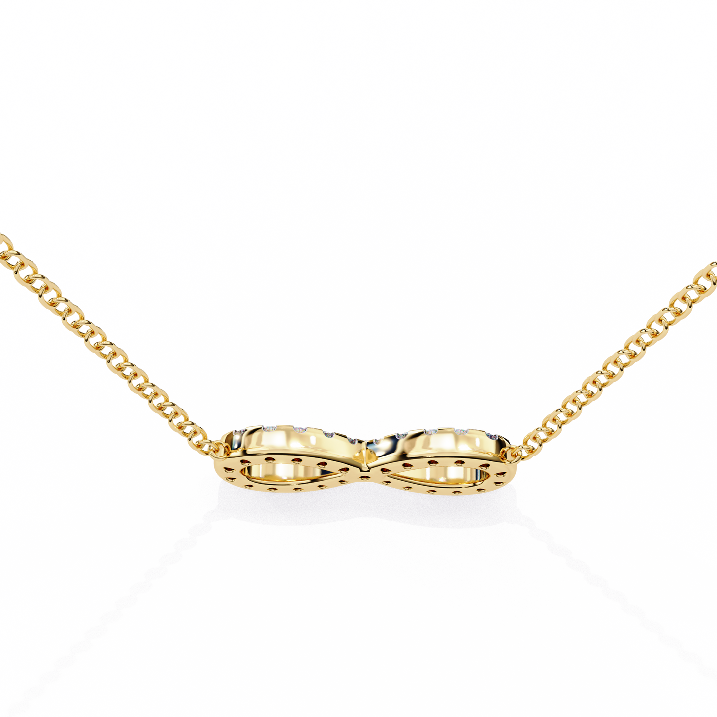 luxe infinity diamond pendant