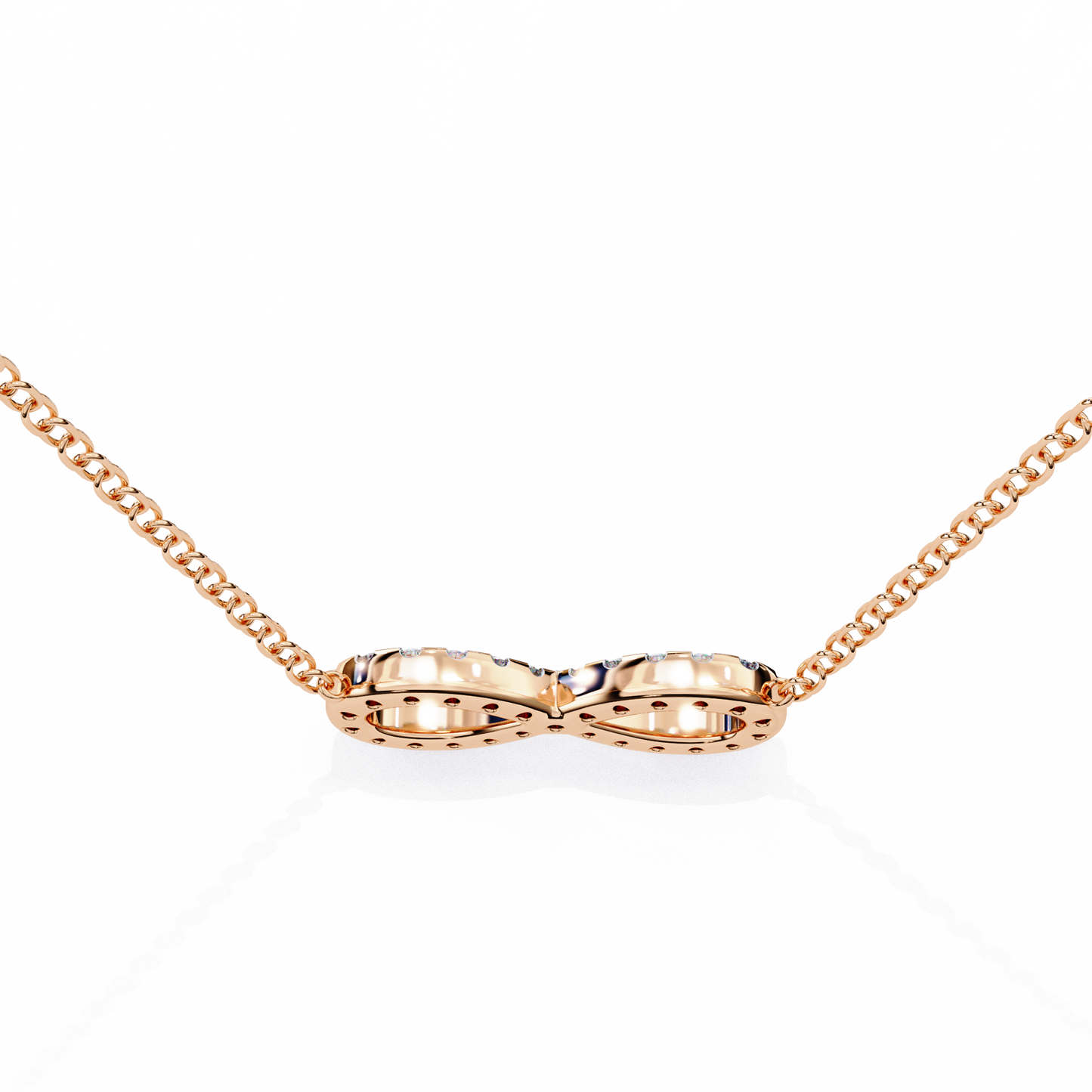 luxe infinity diamond pendant