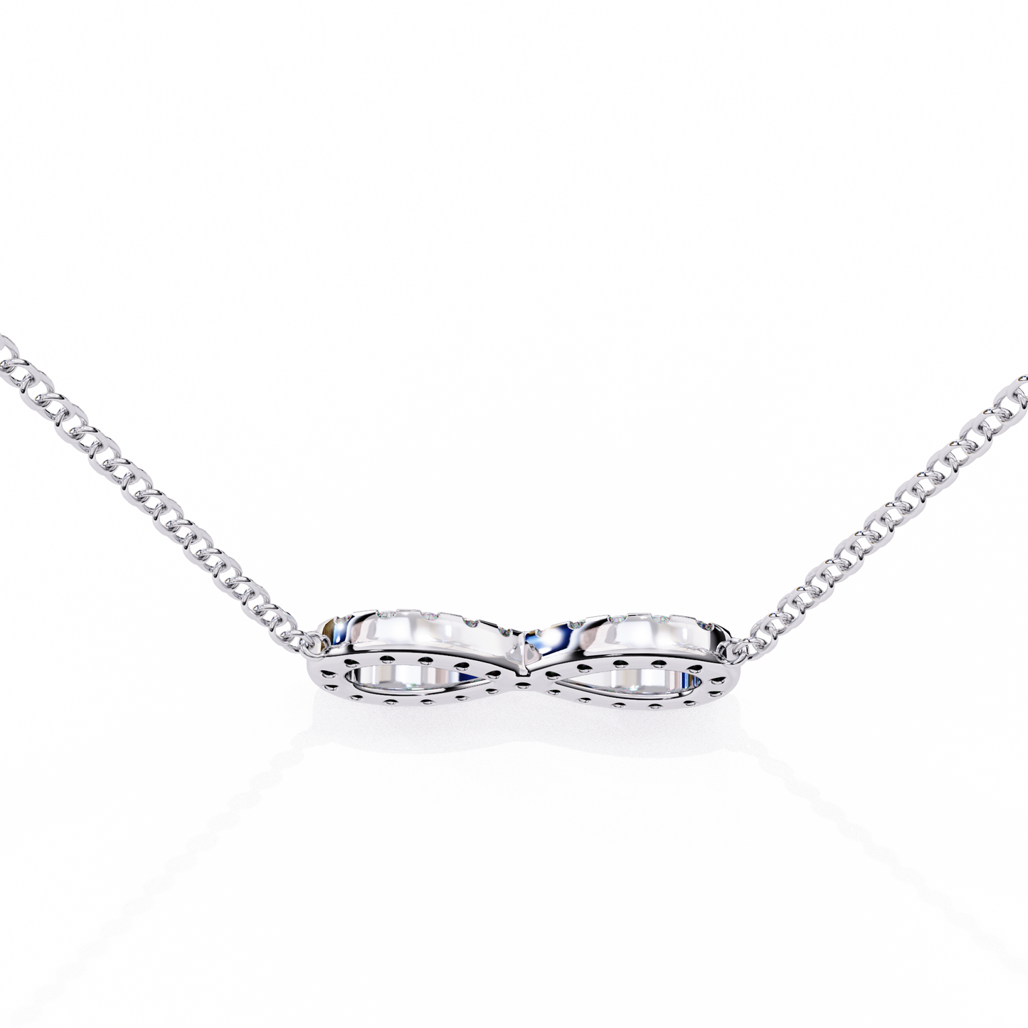luxe infinity diamond pendant