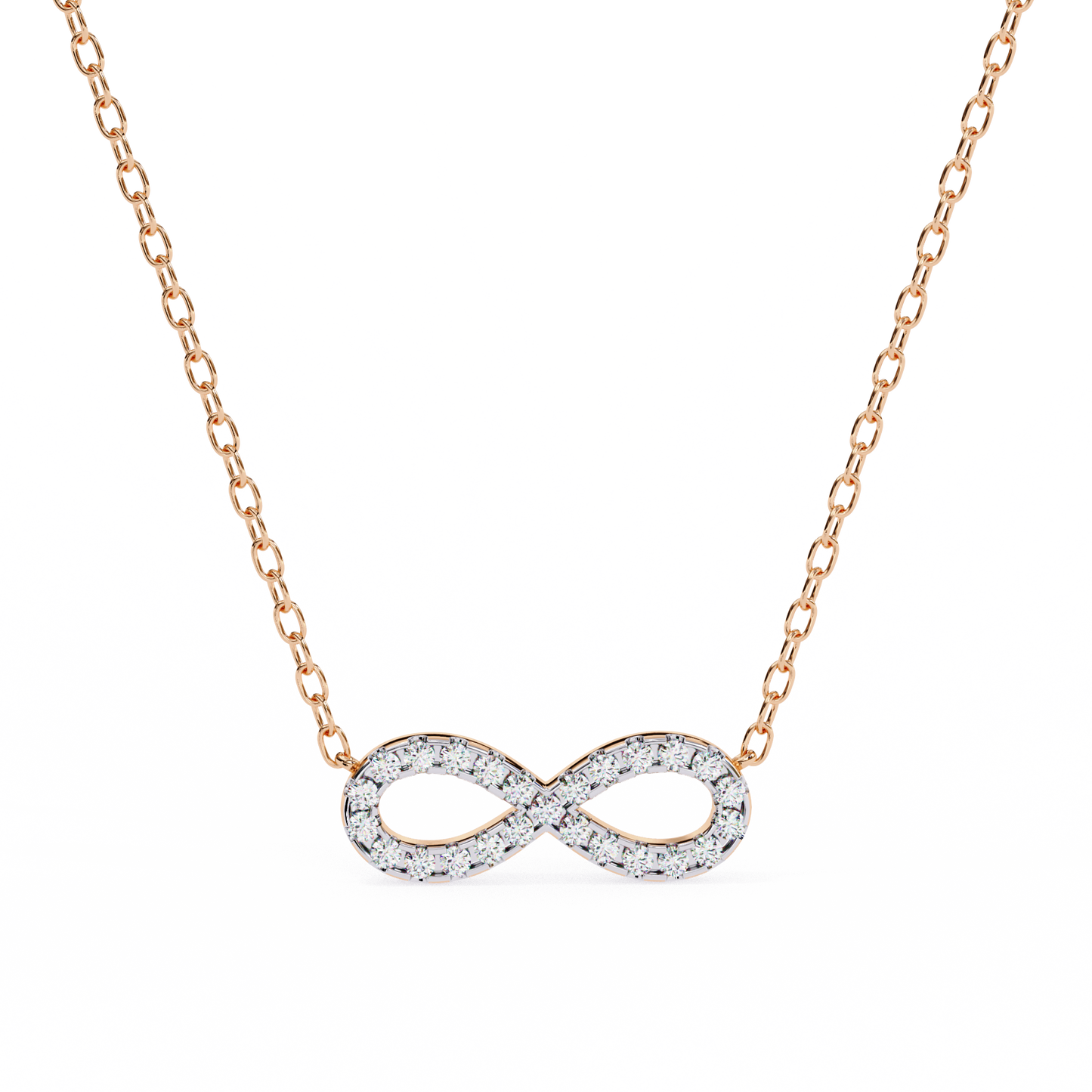 luxe infinity diamond pendant