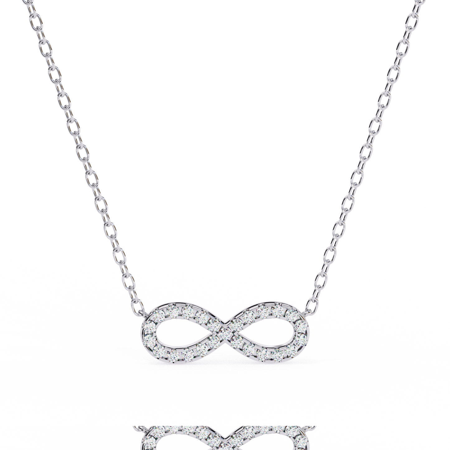 luxe infinity diamond pendant