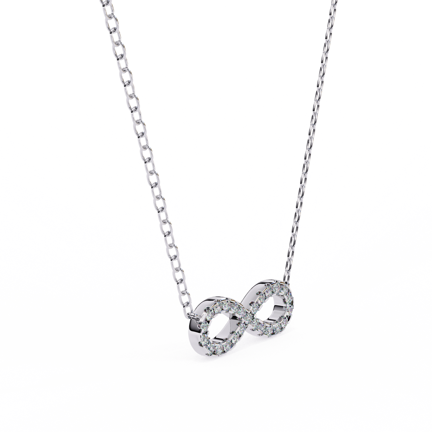 luxe infinity diamond pendant