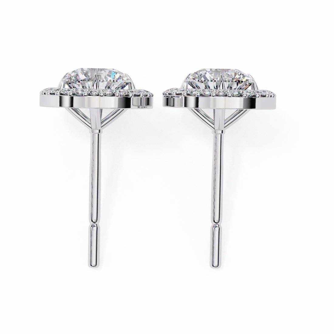 1.88 carat oval cut diamond stud earrings – classic diamond jewelry