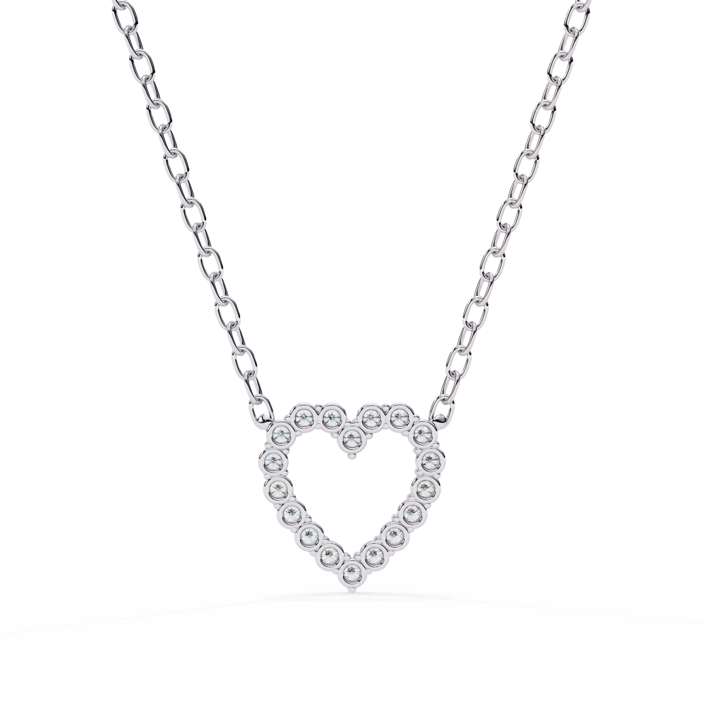 luxe heart diamond pendant