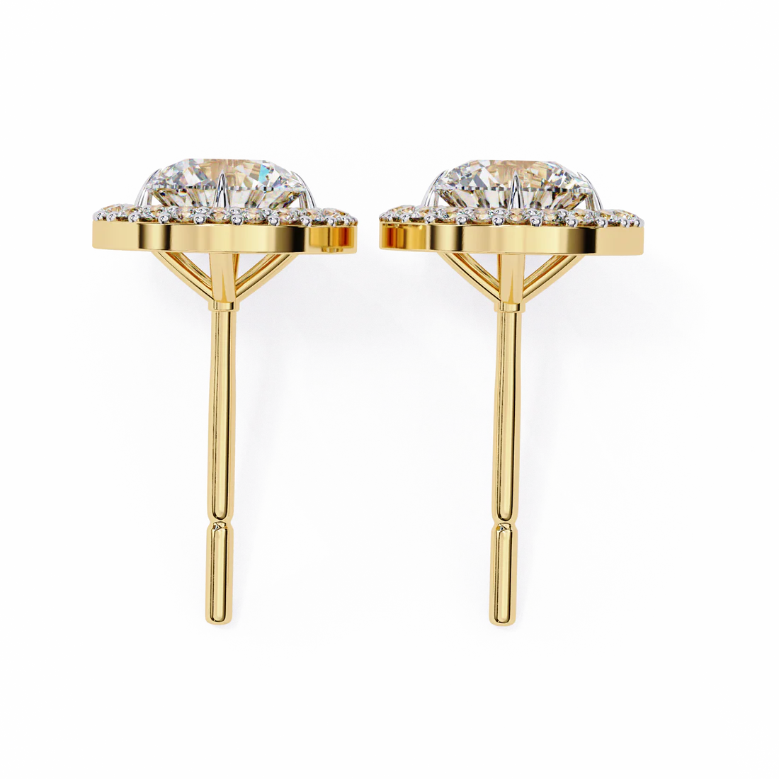 1.88 carat oval cut diamond stud earrings – classic diamond jewelry