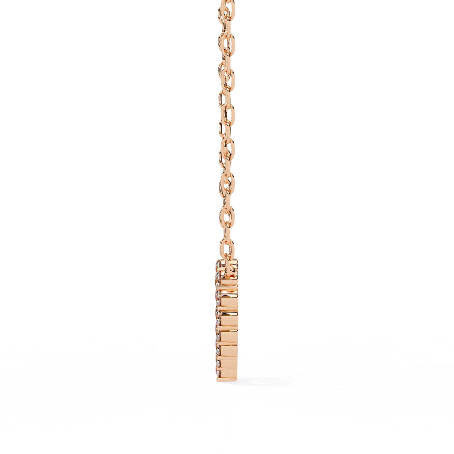 luxe heart diamond pendant