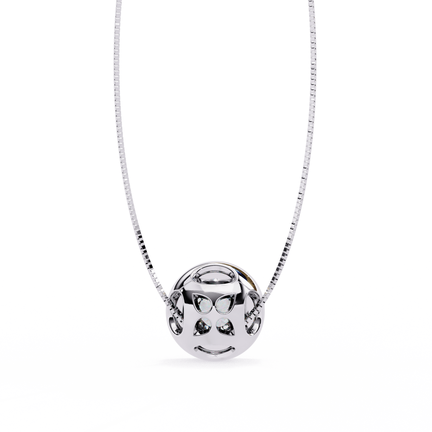 luxe circle diamond pendant