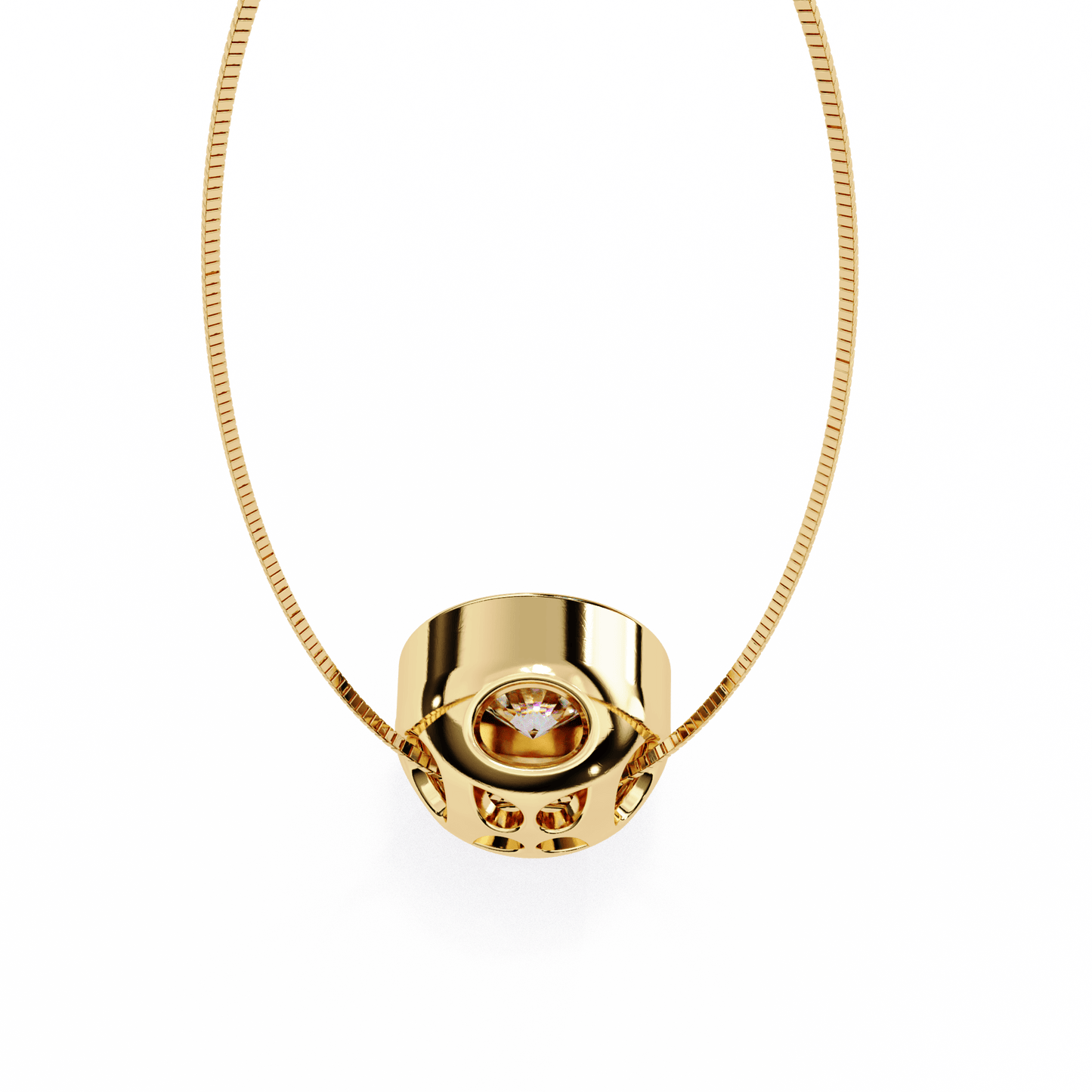 luxe circle diamond pendant