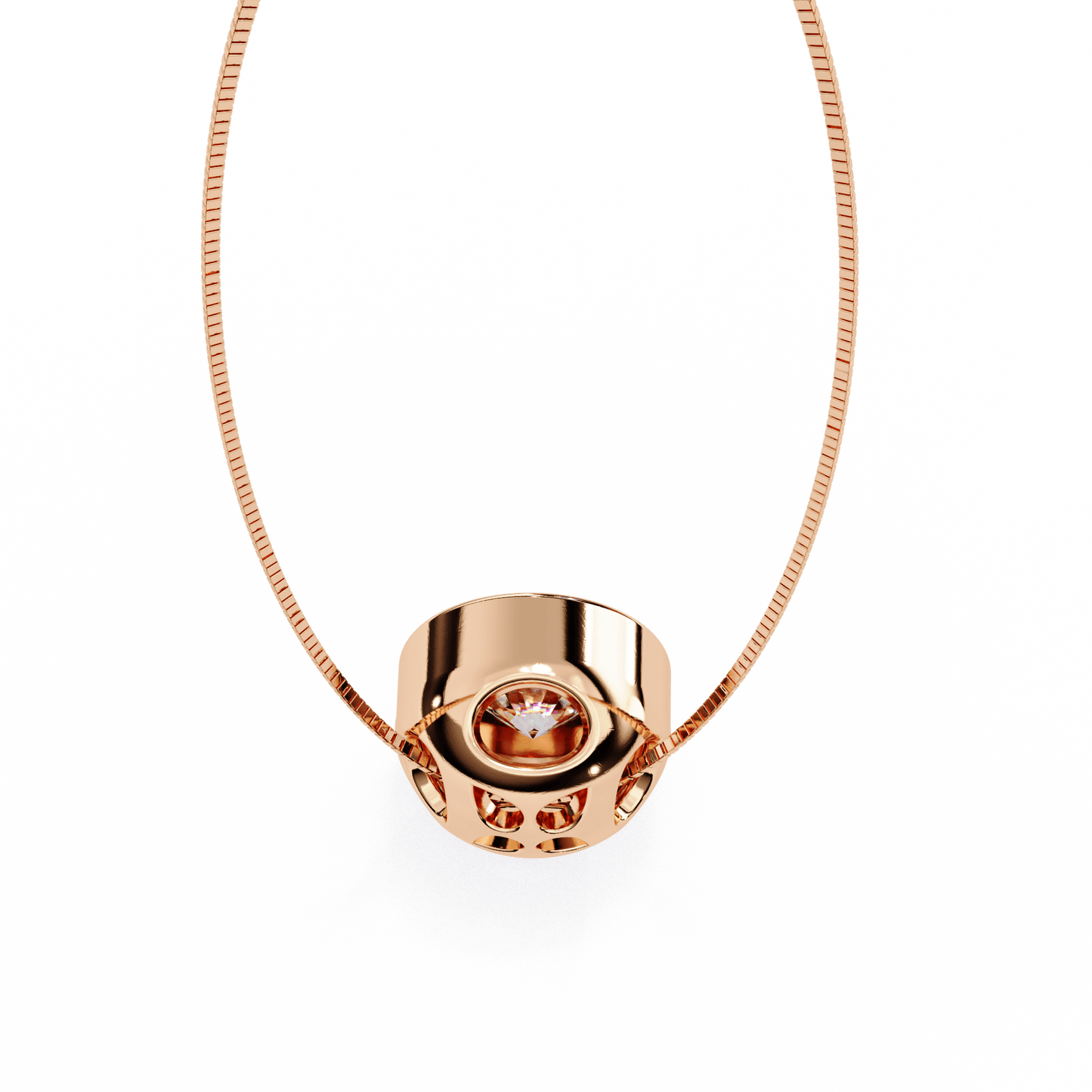 luxe circle diamond pendant