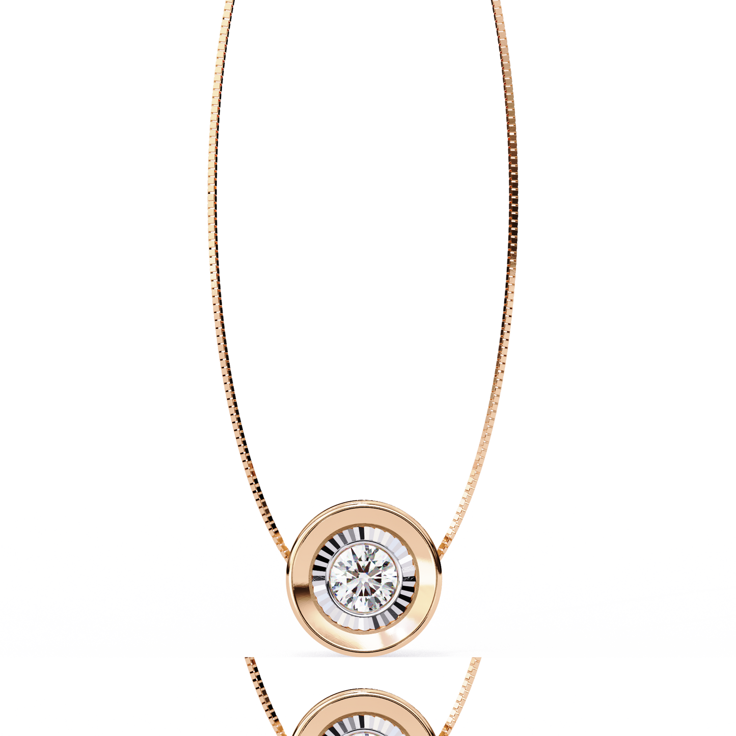 luxe circle diamond pendant