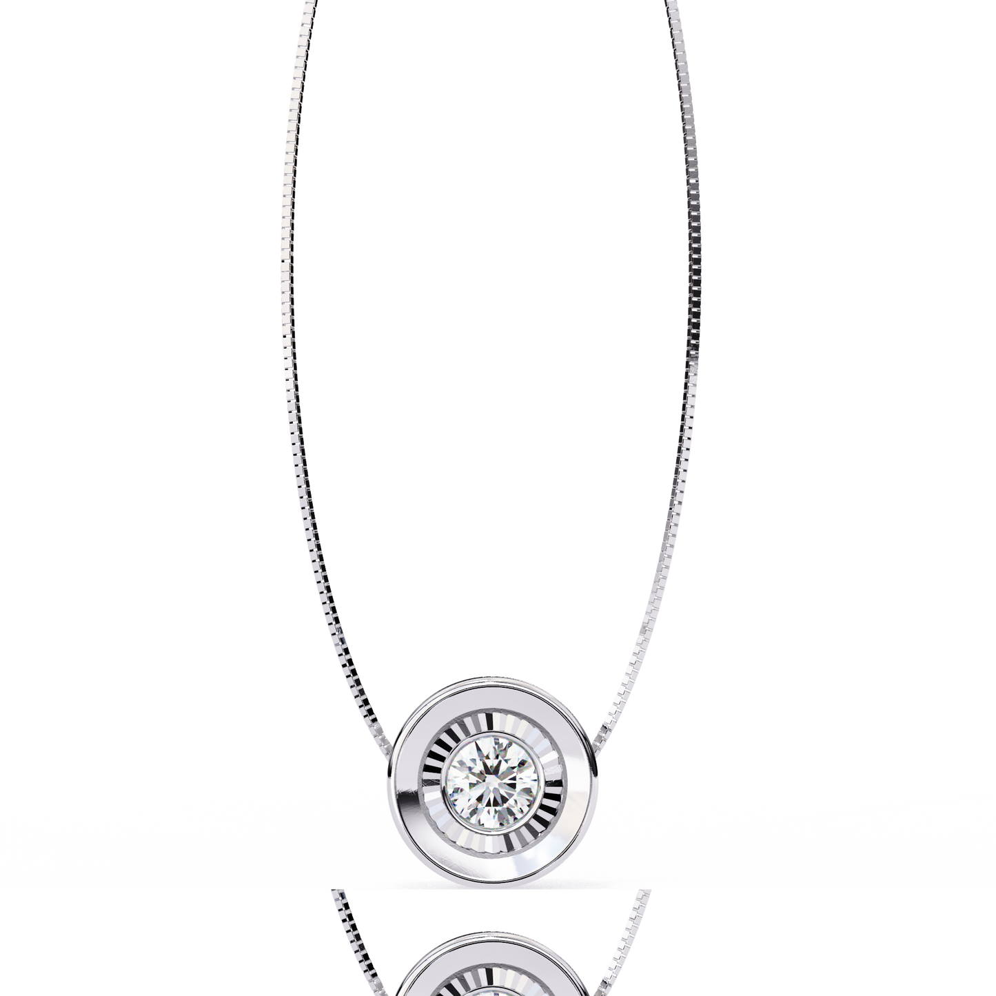 luxe circle diamond pendant