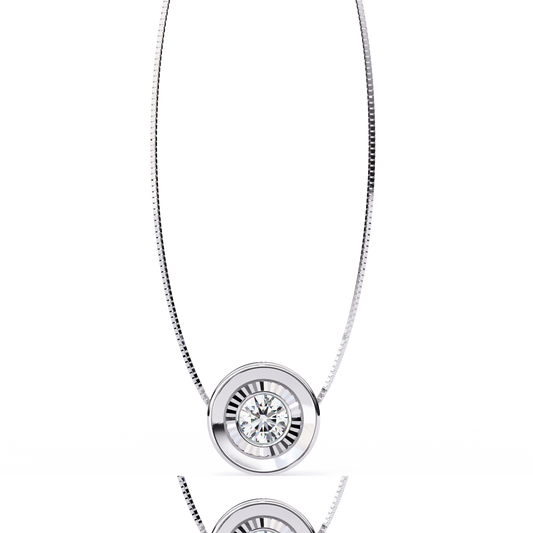 Round Brilliant Cut Diamond Halo Pendant Necklace – Timeless Fine Jewelry