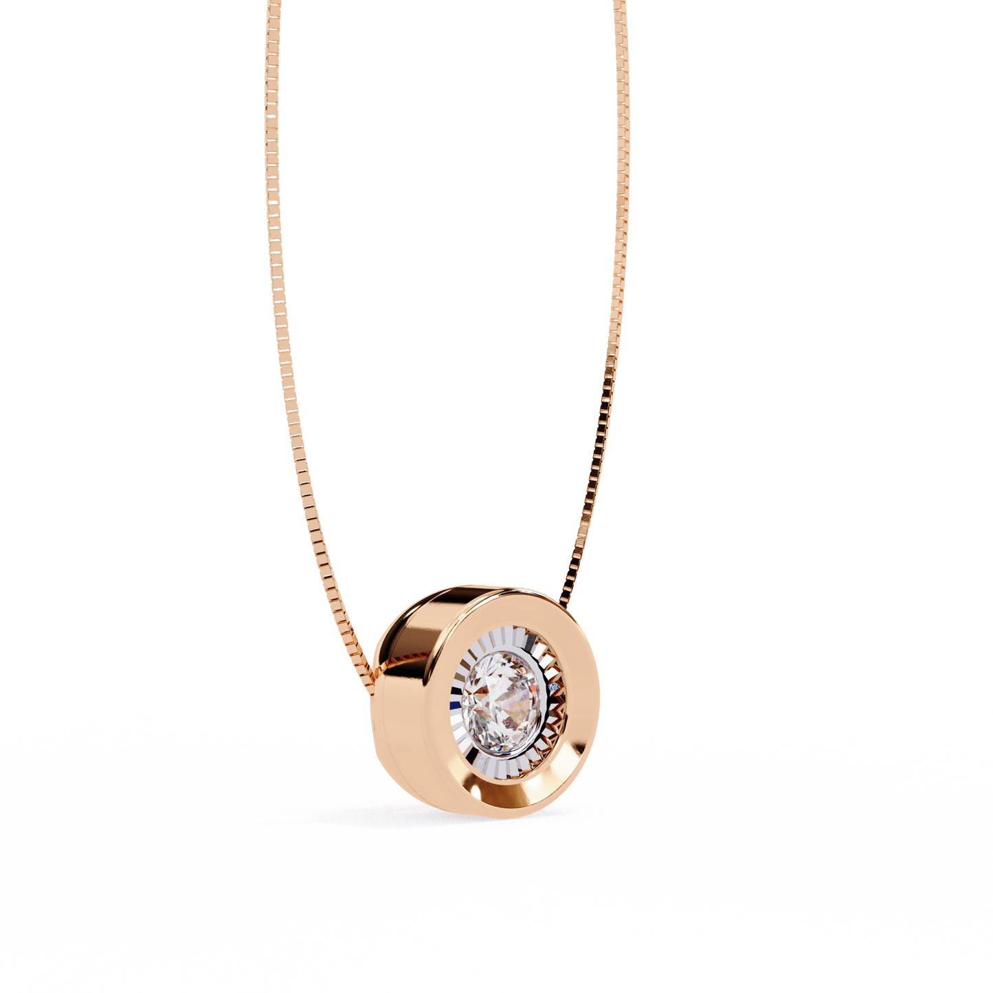 luxe circle diamond pendant