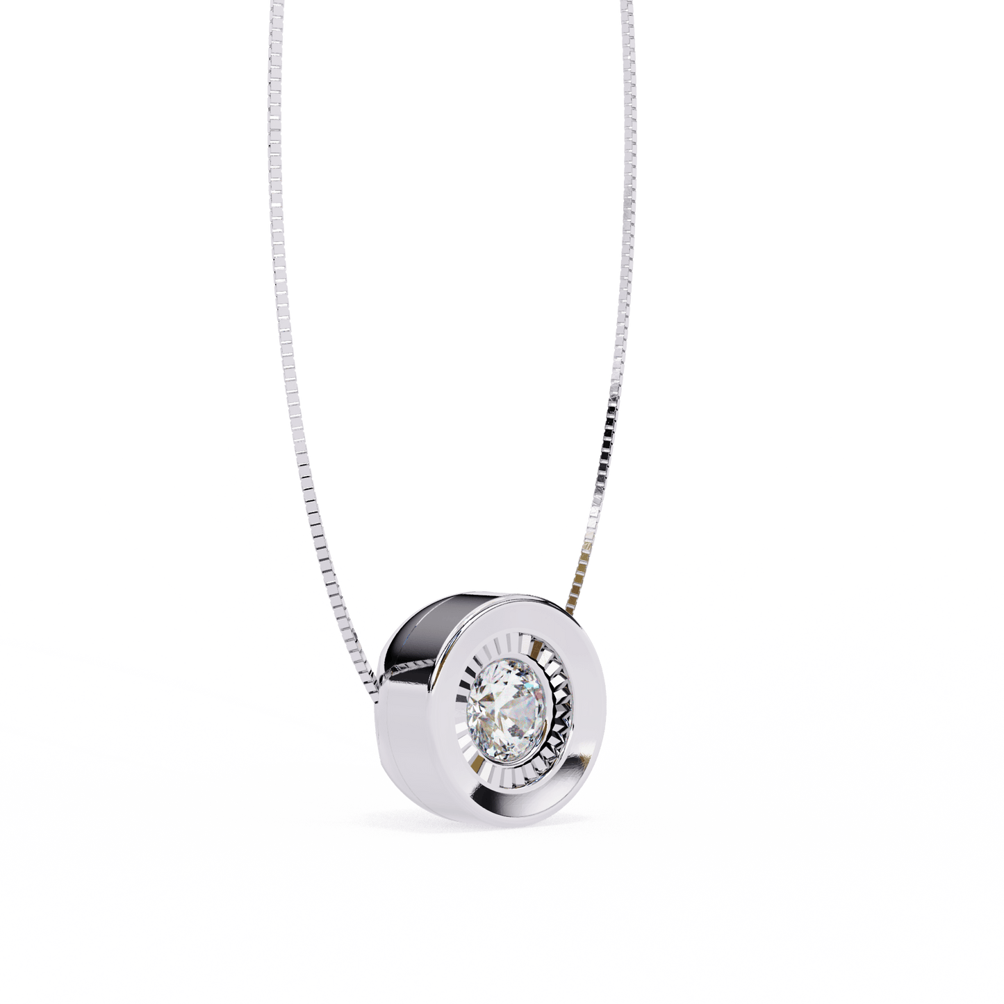 luxe circle diamond pendant