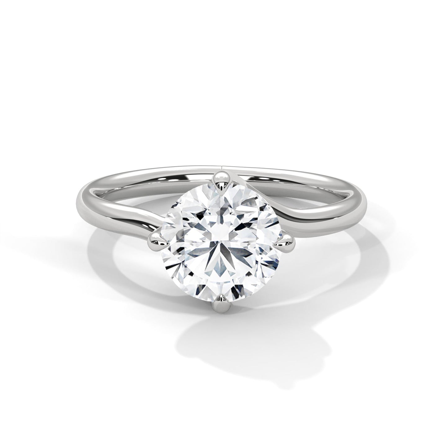 2.00 ct round cut swirl prong diamond solitaire engagement ring for her (usa)