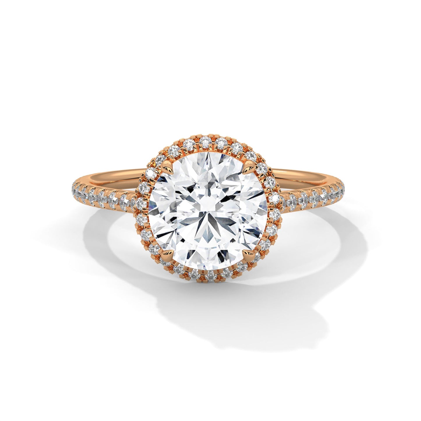 1.52 carat round cut halo diamond engagement ring for women โ elegant bridal jewelry