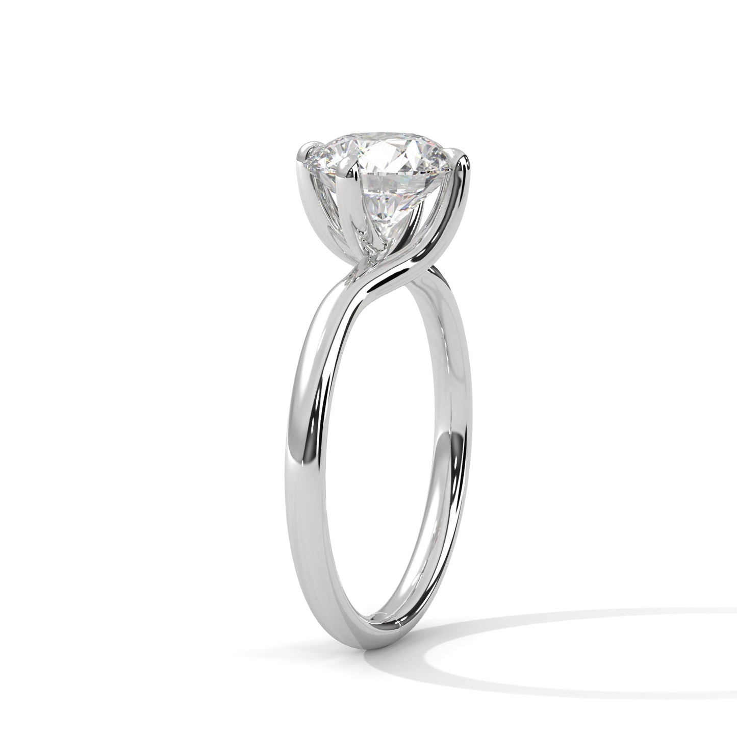 2.00 ct round cut swirl prong diamond solitaire engagement ring for her (usa)