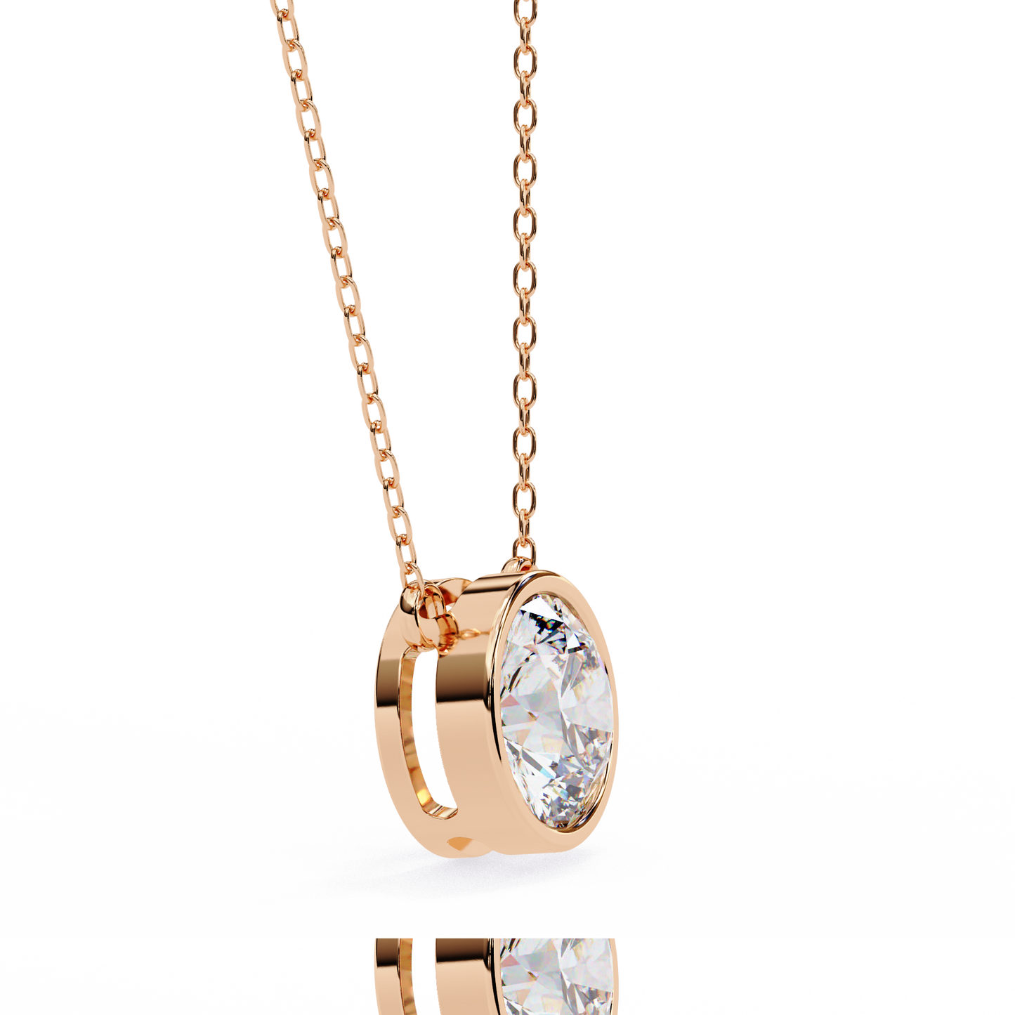 nova round diamond pendant