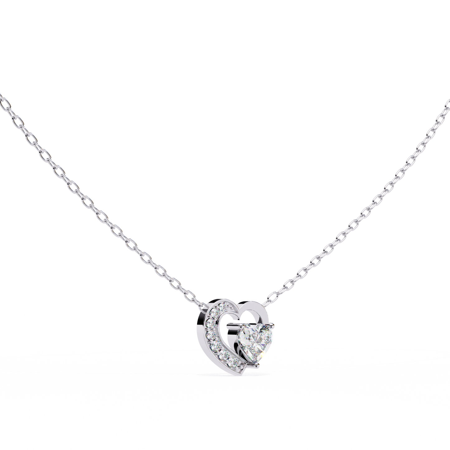 lgd pendant heart stone (0.87ct ) in 14k gold without chain