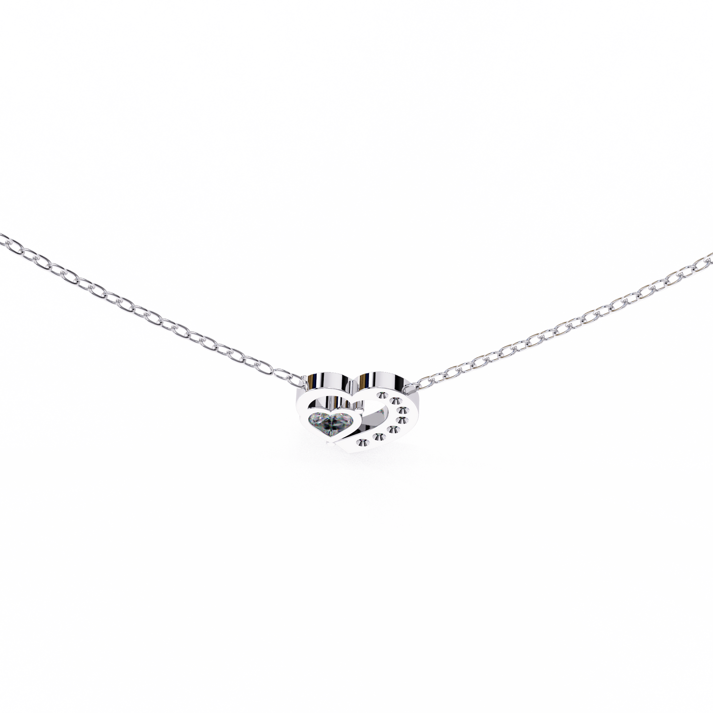 lgd pendant heart stone (0.87ct ) in 14k gold without chain