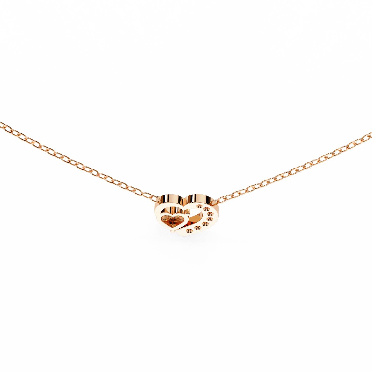 lgd pendant heart stone (0.87ct ) in 14k gold without chain