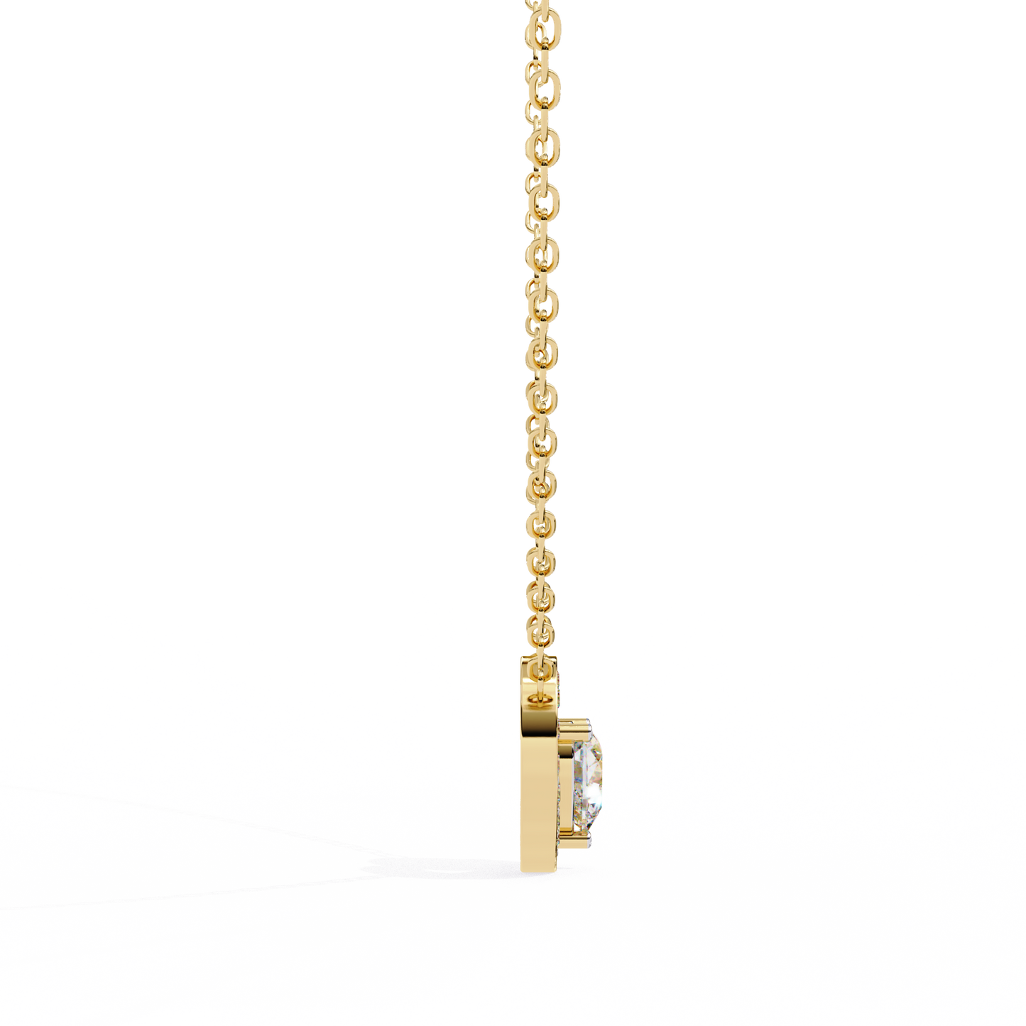 lgd pendant heart stone (0.87ct ) in 14k gold without chain