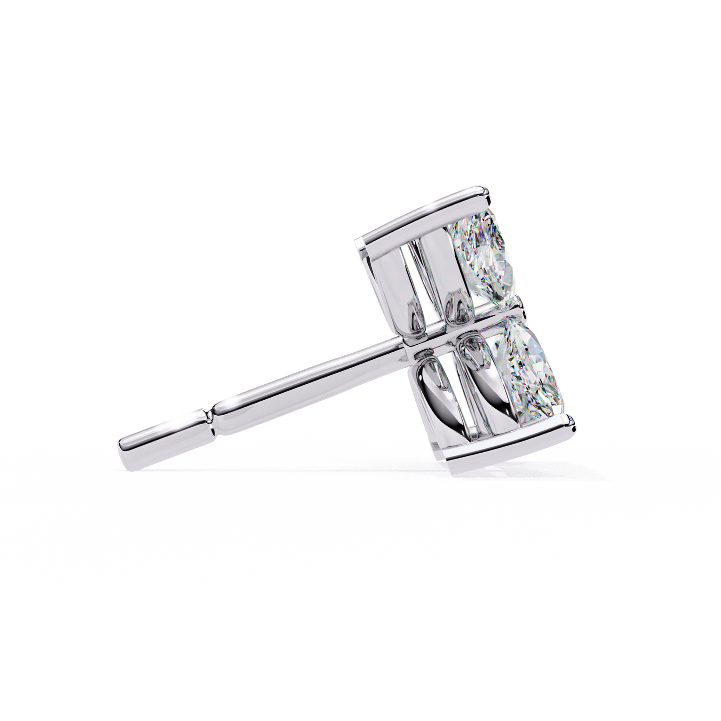 0.80 carat marquise cut diamond flower studs earrings – elegant fine jewelry