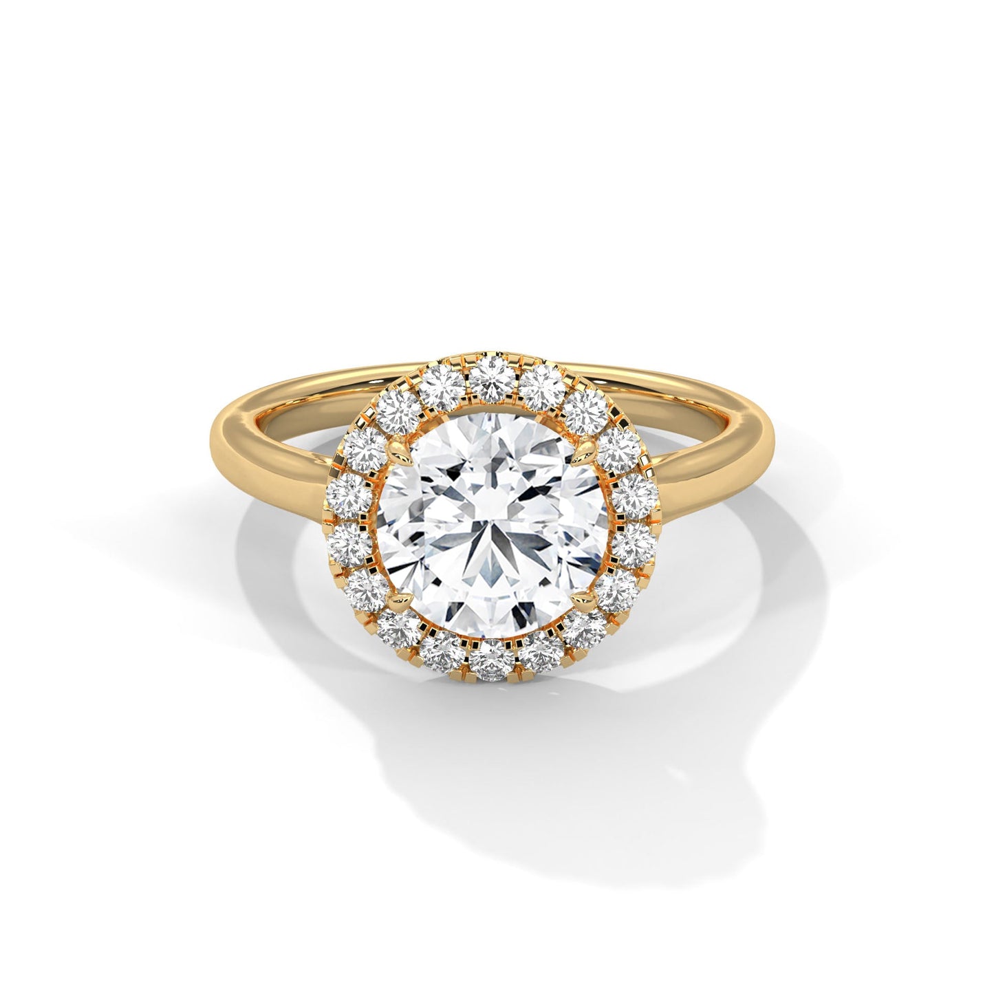 timeless 2.32 carat round cut halo diamond solitaire ring โ engagement & wedding jewelry